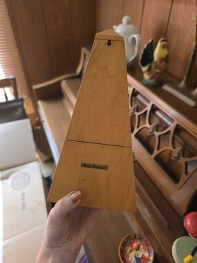 Seth Thomas Wooden Pyramid Metronome With Box